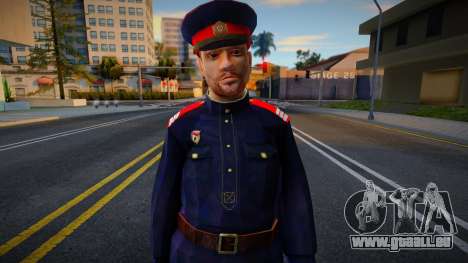 Officier de police soviétique en uniforme du mod pour GTA San Andreas