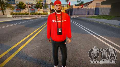 Un homme en veste rouge pour GTA San Andreas