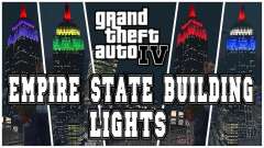 Empire State Building lights Cyan pour GTA 4