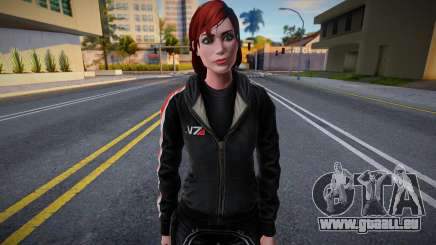 Jane Shepard in einem Kapuzenpullover von Mass Effect für GTA San Andreas