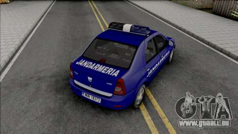 Dacia Logan Jandarmeria für GTA San Andreas