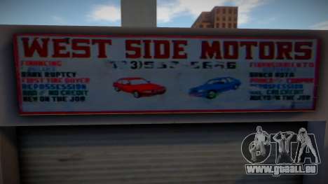 Remise à neuf de West Side Motors de Beta pour GTA San Andreas