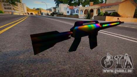 Iridescent Chrome Weapon - M4 für GTA San Andreas