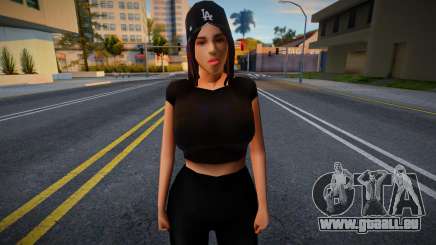 Fille à la mode en noir pour GTA San Andreas