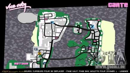 Carte du QG GTA VC pour GTA Vice City