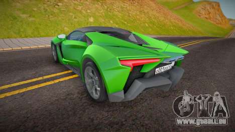 W Motors Fenyr Supersport (R PROJECT) pour GTA San Andreas