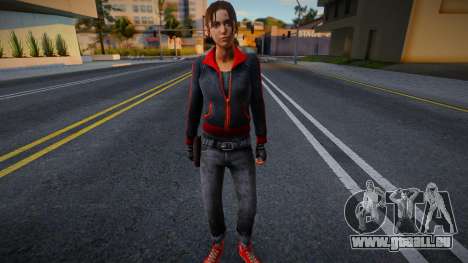 Zoe in Schwarz und Rot aus Left 4 Dead für GTA San Andreas