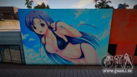 Hot Anime Girl Blue Hair Mural pour GTA San Andreas