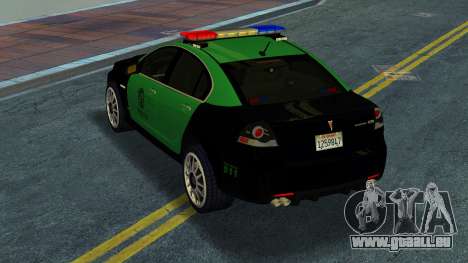 Pontiac G8 GXP LAPD (Base) pour GTA Vice City