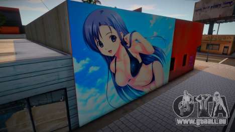 Hot Anime Girl Blue Hair Mural pour GTA San Andreas