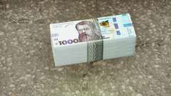 Realistic Banknote UAH 1000 für GTA San Andreas Definitive Edition