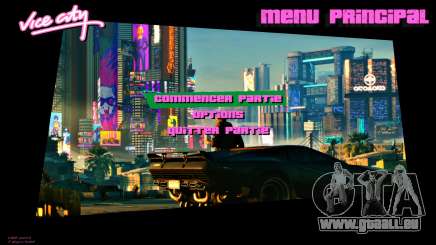 Cyberpunk 2077 menu pour GTA Vice City