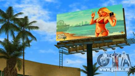 Affiche avec une fille de GTA 5 pour GTA Vice City