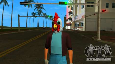 Tommy dans un masque de coq de la chasse à l’hom pour GTA Vice City