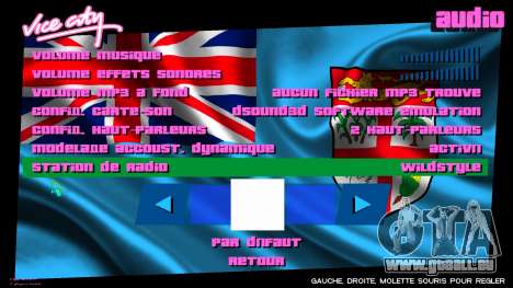 Fiji Flag Menu Background pour GTA Vice City