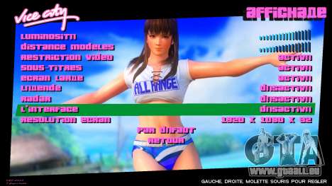 Hitomi Menu mod pour GTA Vice City