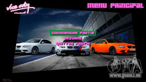 BMW Menu 2 pour GTA Vice City