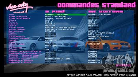 BMW Menu 2 pour GTA Vice City