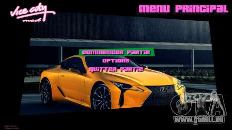 Lexus Menu 2 pour GTA Vice City