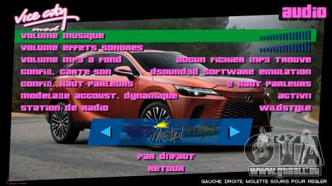 Lexus Menu 3 für GTA Vice City