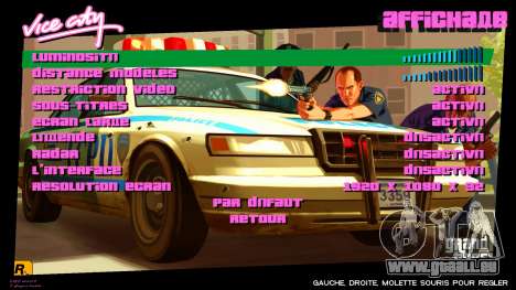 GTA 4 Artwork menu pour GTA Vice City