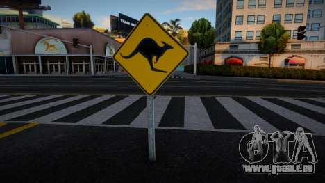 Kangaroo Road Sign pour GTA San Andreas