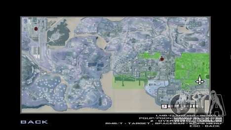 Carte détaillée en version hiver pour GTA San Andreas