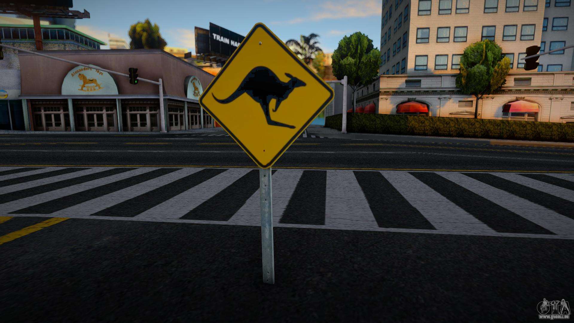 Kangaroo Road Sign pour GTA San Andreas