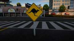 Kangaroo Road Sign pour GTA San Andreas