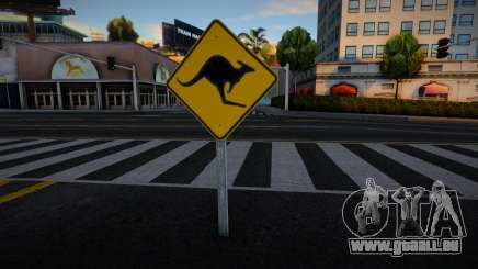 Kangaroo Road Sign für GTA San Andreas