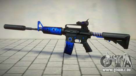 Blue M4 Toxic Dragon by sHePard pour GTA San Andreas