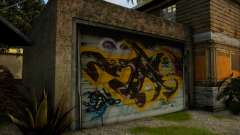 Grove CJ Garage Graffiti v7 für GTA San Andreas Definitive Edition