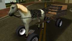 Cheval avec charrette v2 pour GTA Vice City