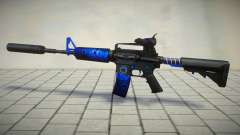 Blue M4 Toxic Dragon by sHePard pour GTA San Andreas