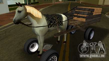 Cheval avec charrette v2 pour GTA Vice City